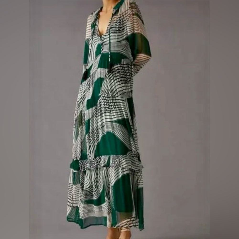 Anthropologie Marais Ruffled Maxi - XL EUC